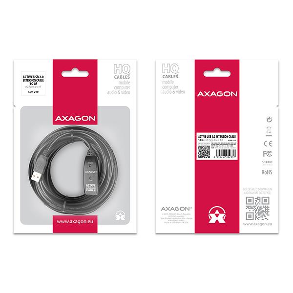 CABLE USB2.0 A-M/A-F ACTIVE/10M ADR-210 AXAGON
