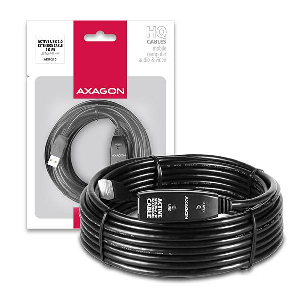 CABLE USB2.0 A-M/A-F ACTIVE/10M ADR-210 AXAGON