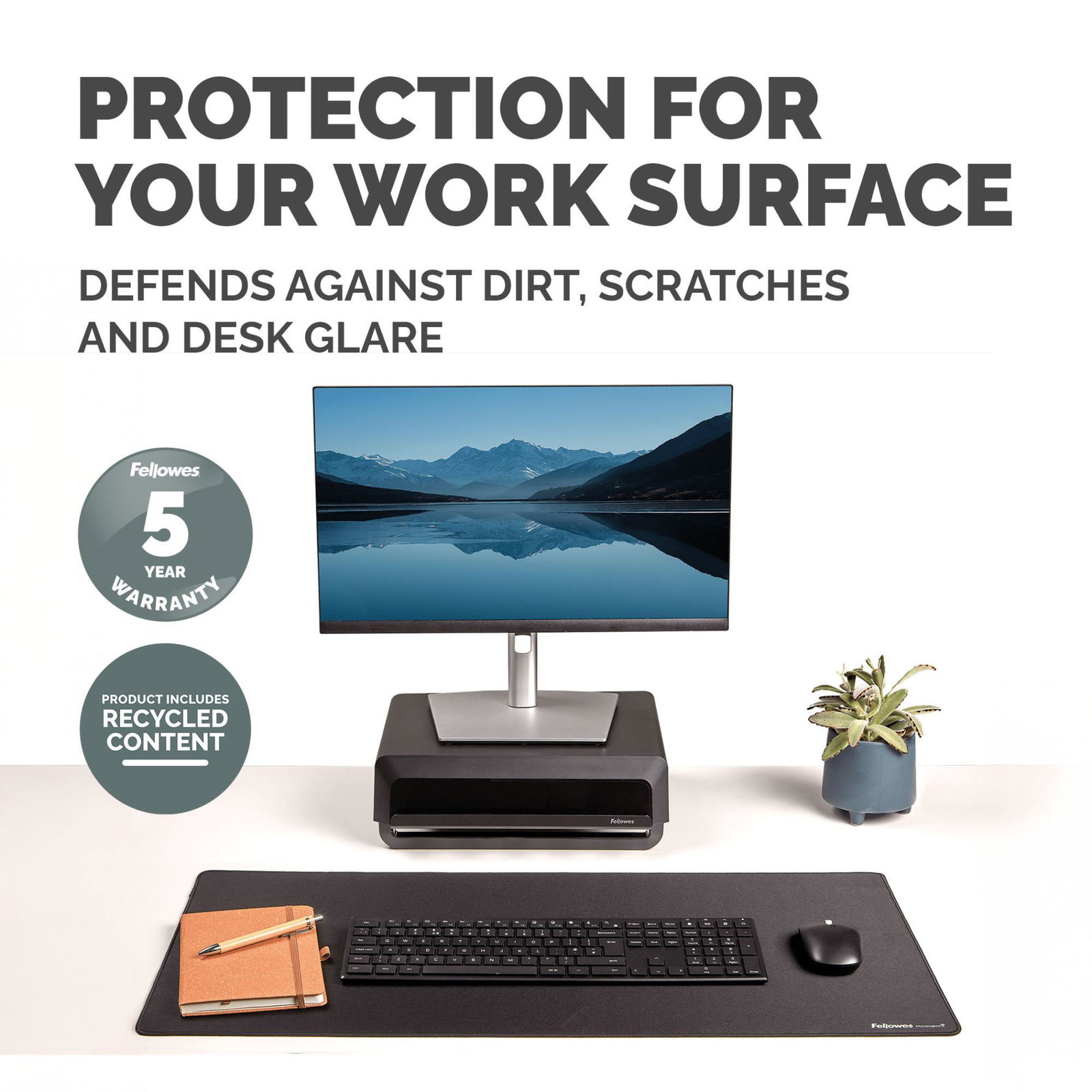 DESK MAT BREYTA/BLACK 100139320 FELLOWES