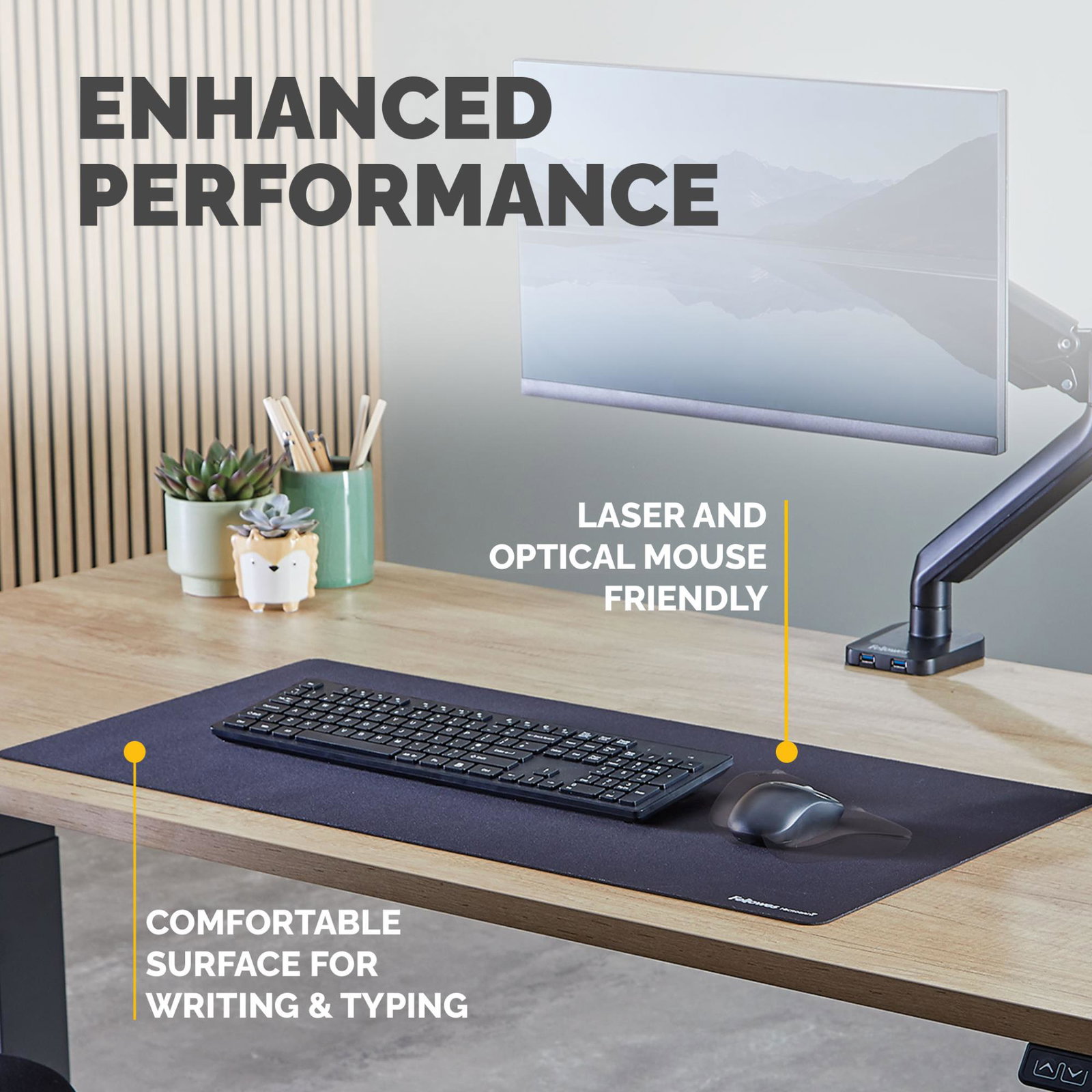 DESK MAT BREYTA/BLACK 100139320 FELLOWES