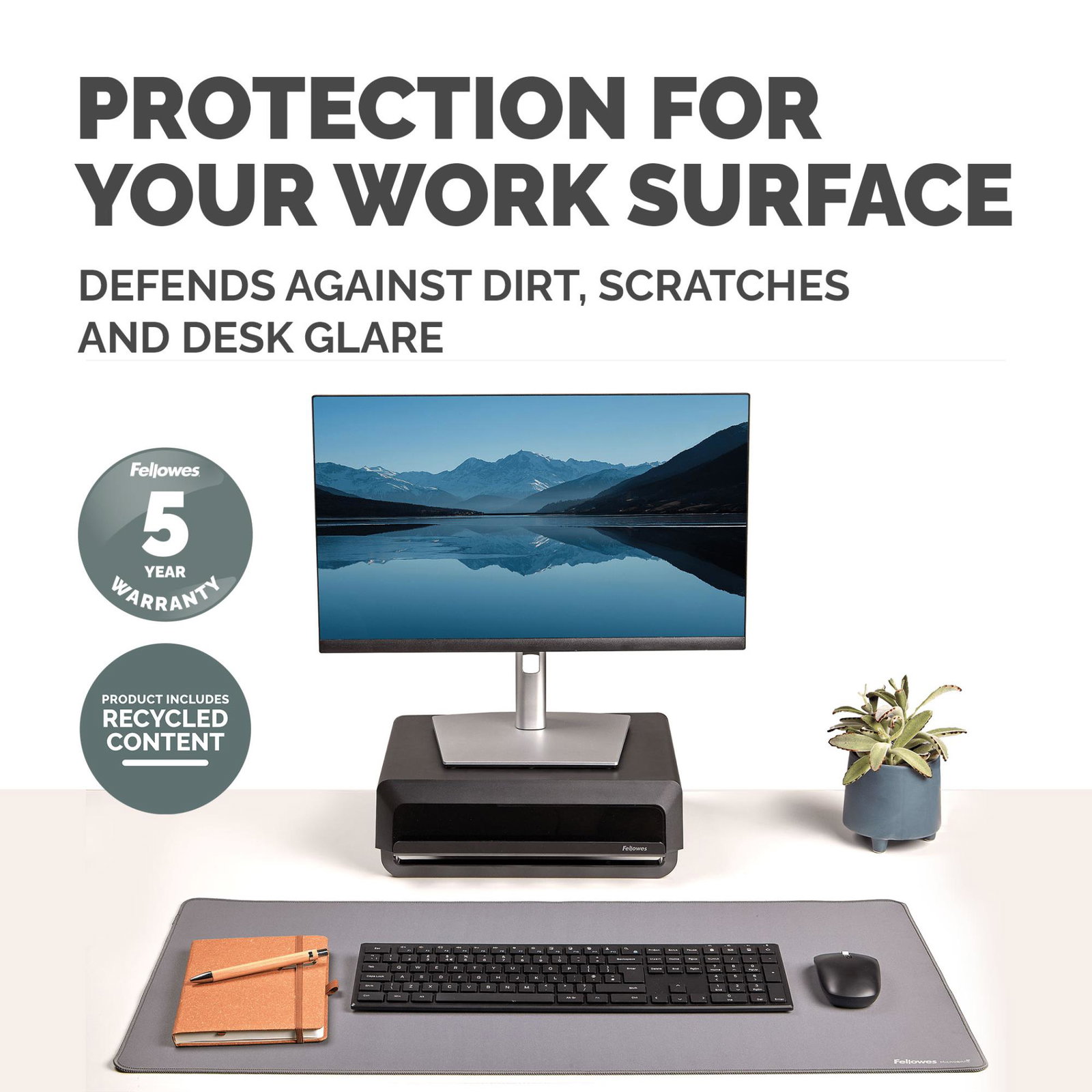 DESK MAT BREYTA/GREY 100139321 FELLOWES