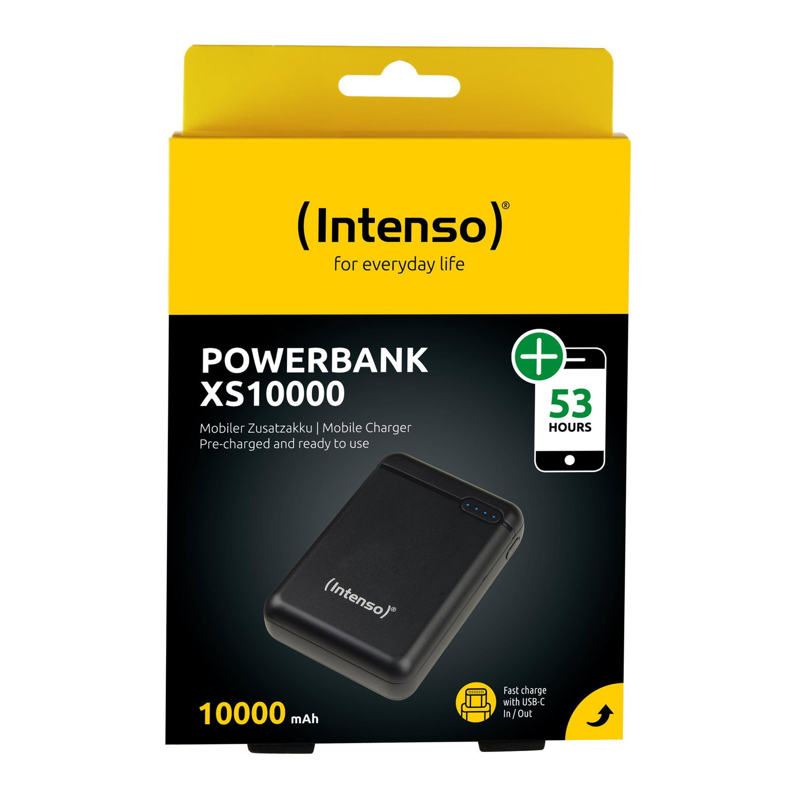 POWER BANK USB 10000MAH/BLACK XS10000 INTENSO