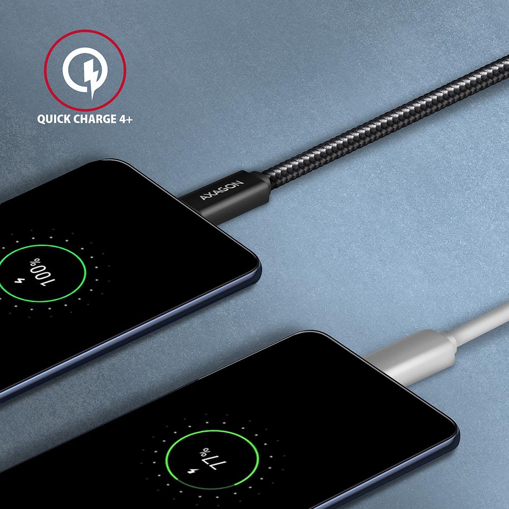 CABLE USB-C TO USB-C 2M 100W/BLACK BUCM32-CM20AB AXAGON
