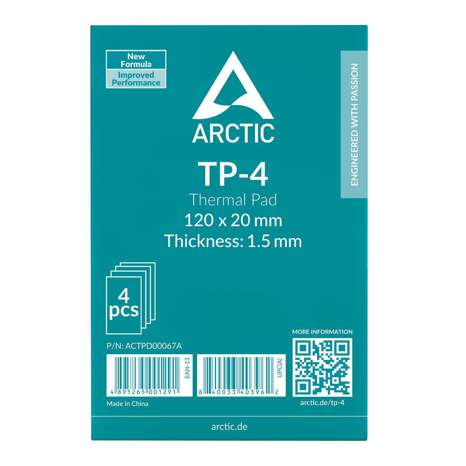 CPU COOLER ACC THERMAL PAD 4PK/120X20X1.5 ACTPD00067A ARCTIC