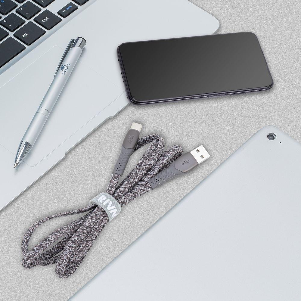 CABLE USB-C TO USB2.0 1.2M/GREY PS6102 GR12 RIVACASE