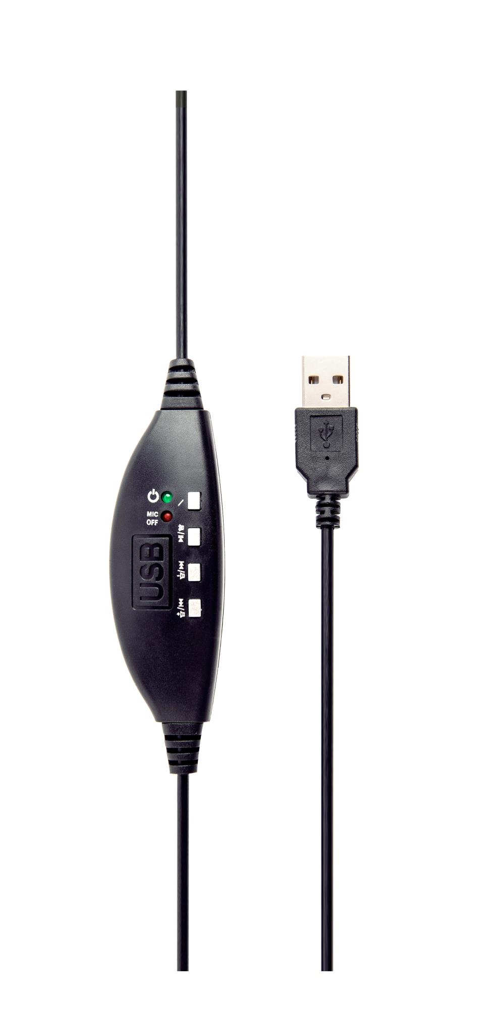 HEADSET STEREO USB BLACK/MHS-U-001 GEMBIRD