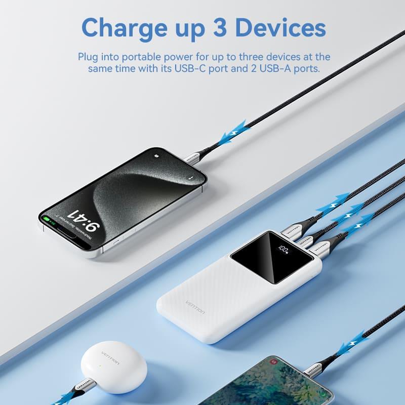 POWER BANK USB 10000MAH 22.5W/USB WHITE FHKW0 VENTION