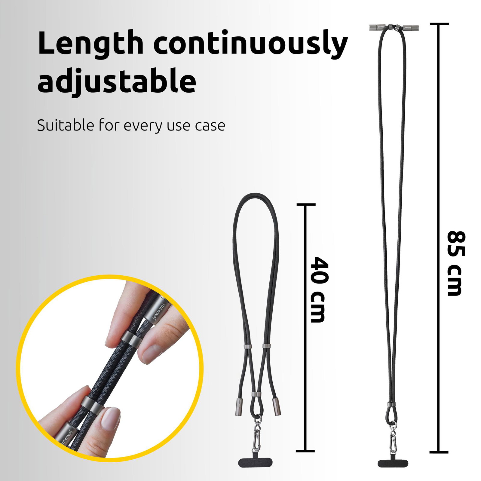 CABLE USB-C TO USB-C 1.65M/LANYARD BLACK 7991000 INTENSO