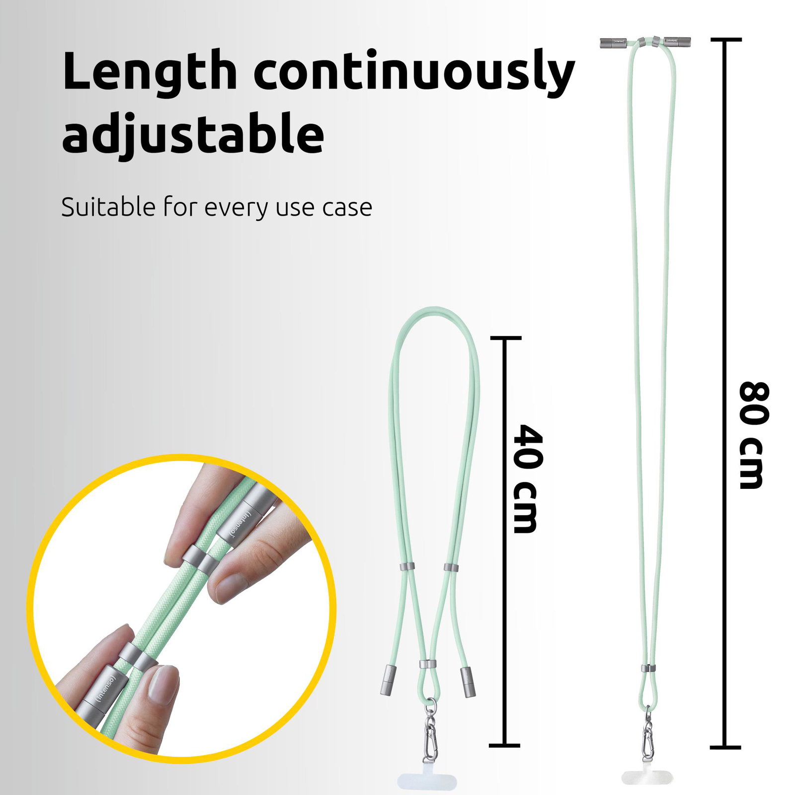CABLE USB-C TO USB-C 1.65M/LANYARD GREEN 7991007 INTENSO