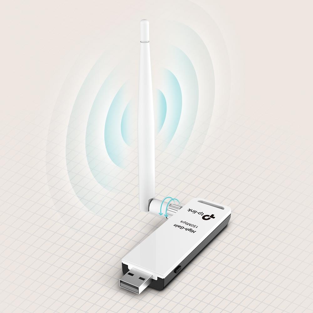 WRL ADAPTER 150MBPS USB HIGH/GAIN TL-WN722N TP-LINK