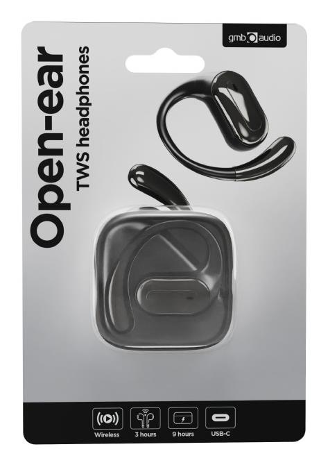 HEADSET BLUETOOTH OPEN EAR/TWS BLACK OWS-01-BK GEMBIRD