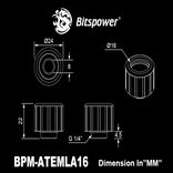 Bitspower Artemis Advanced Multi-Link - 16mm Auendurchmesser, Arctic-white