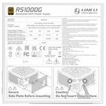 Lian Li RS Series 80 PLUS gold power supply, ATX 3.1, modular - 1.000 Watt, with RS Hub, white