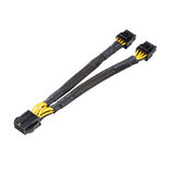 Akasa 8-Pin zu 2x 4+4-Pin Adaptercable, EPS/ATX-compatible - black, 20 cm