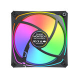 Montech RX120 PRO PWM Reverse fan, ARGB - 3er-Pack, 120mm, black