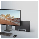 AXAGON STND-VG Vertikaler Laptop-Stnder, einstellbare Breite, Aluminium - gray