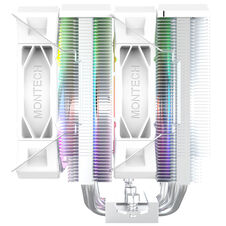 Montech NX600 ARGB CPU cooler, Dual Tower- 2x 120mm, white