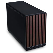 Lian Li DAN Cases A3-mATX - Walnuss, black + 3x UNI FAN SL-INF 120 ARGB Reverse Blade fan + 1x Standard PWM fan - 120mm (incl. Controller)