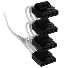 Corsair Premium Sleeved 4x 4-Pin-Molex-cable, for Typ-5-power supply - white