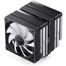 Jonsbo CB80 CPU-cooler, Dual-Tower, 2 x 120mm, PWM, RGB - black