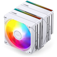 Jonsbo CB80 CPU-cooler, Dual-Tower, 2 x 120mm, PWM, ARGB - white