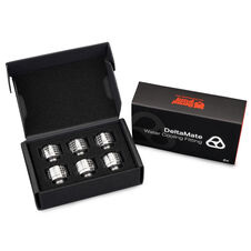 Thermal Grizzly DeltaMate Kompressions-Fitting, Messing - Gloss Nickel, ST16, 6er-Pack