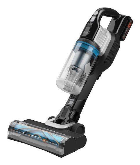 Black & Decker BHFEB520D1-QW stick vacuum/electric broom Battery Dry Cyclonic Bagless Black, Silver, Transparent 2 Ah