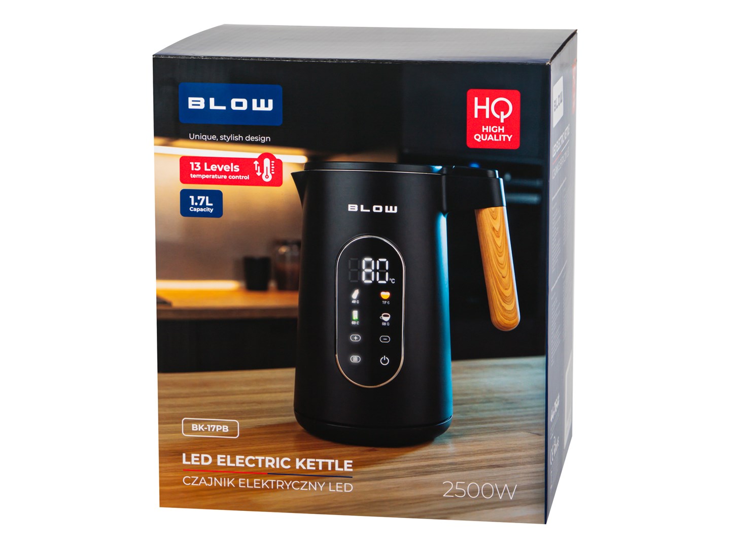 BLOW Black kettle with display BK-17PB 2500W