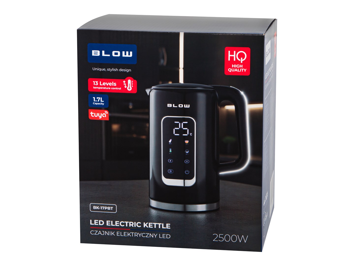 Black kettle with display 2500W BK-17PBT BLOW WI-FI TUYA