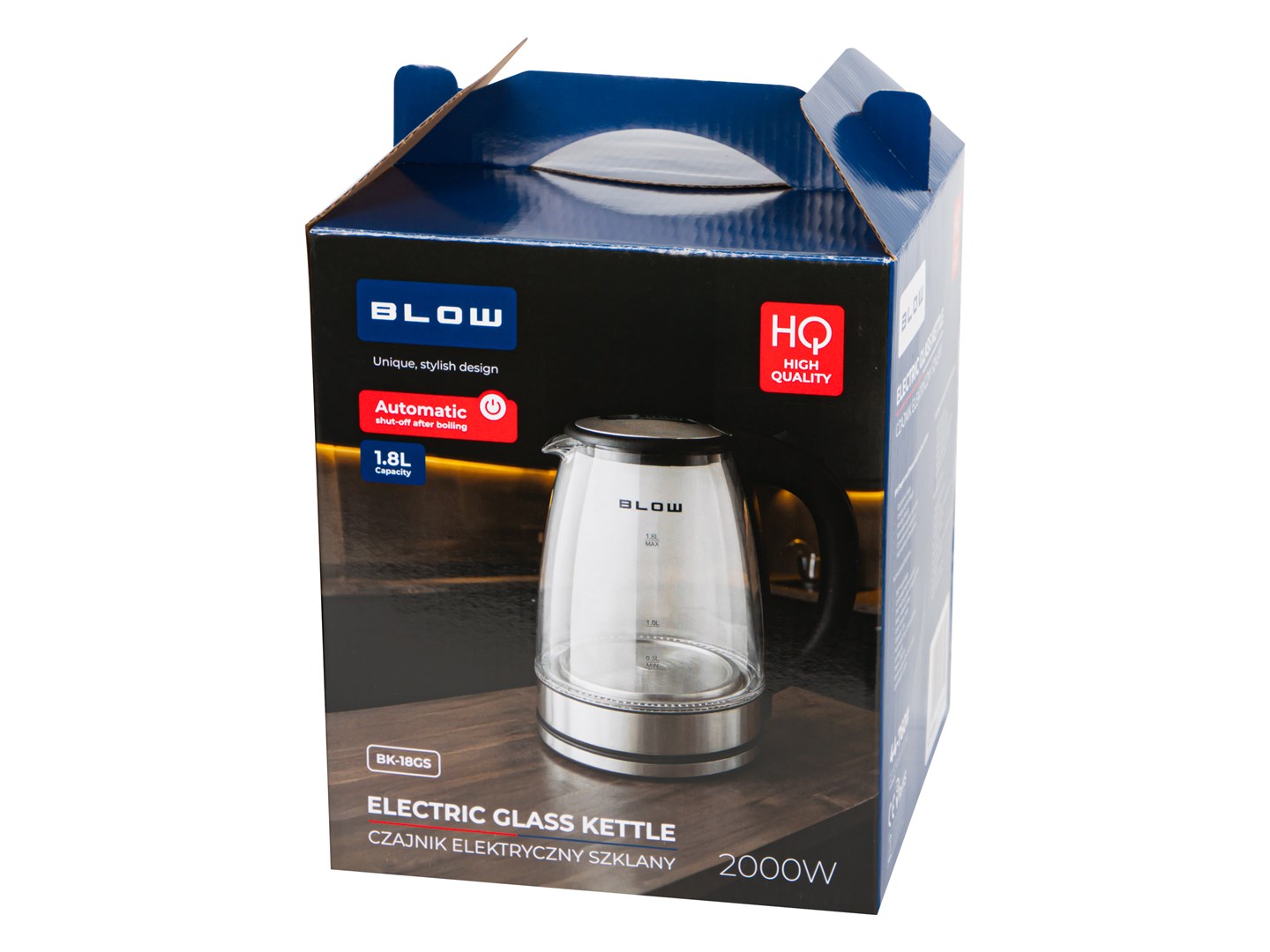 Glass kettle 2000W BK-18GS BLOW