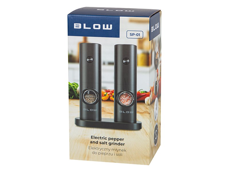 Electric salt and pepper grinder with window BLOW SP-01
