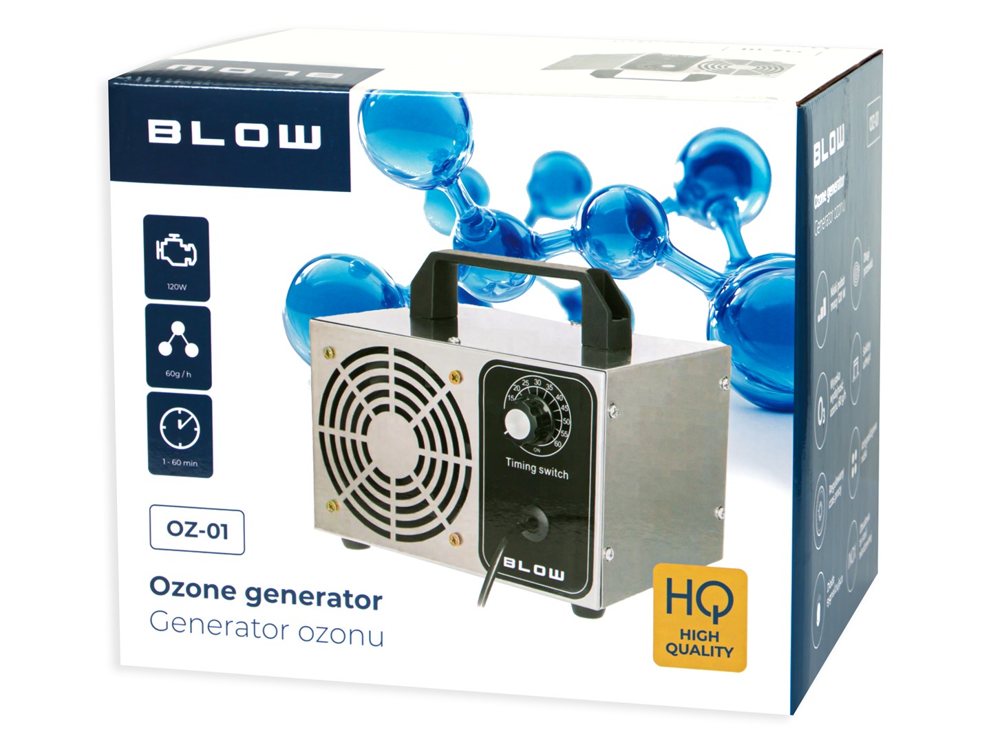 Ozone generator BLOW OZ-01 ozonator 60,000 mg/h 120W