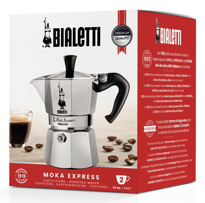 Bialetti Moka Express Moka pot Aluminium, Black