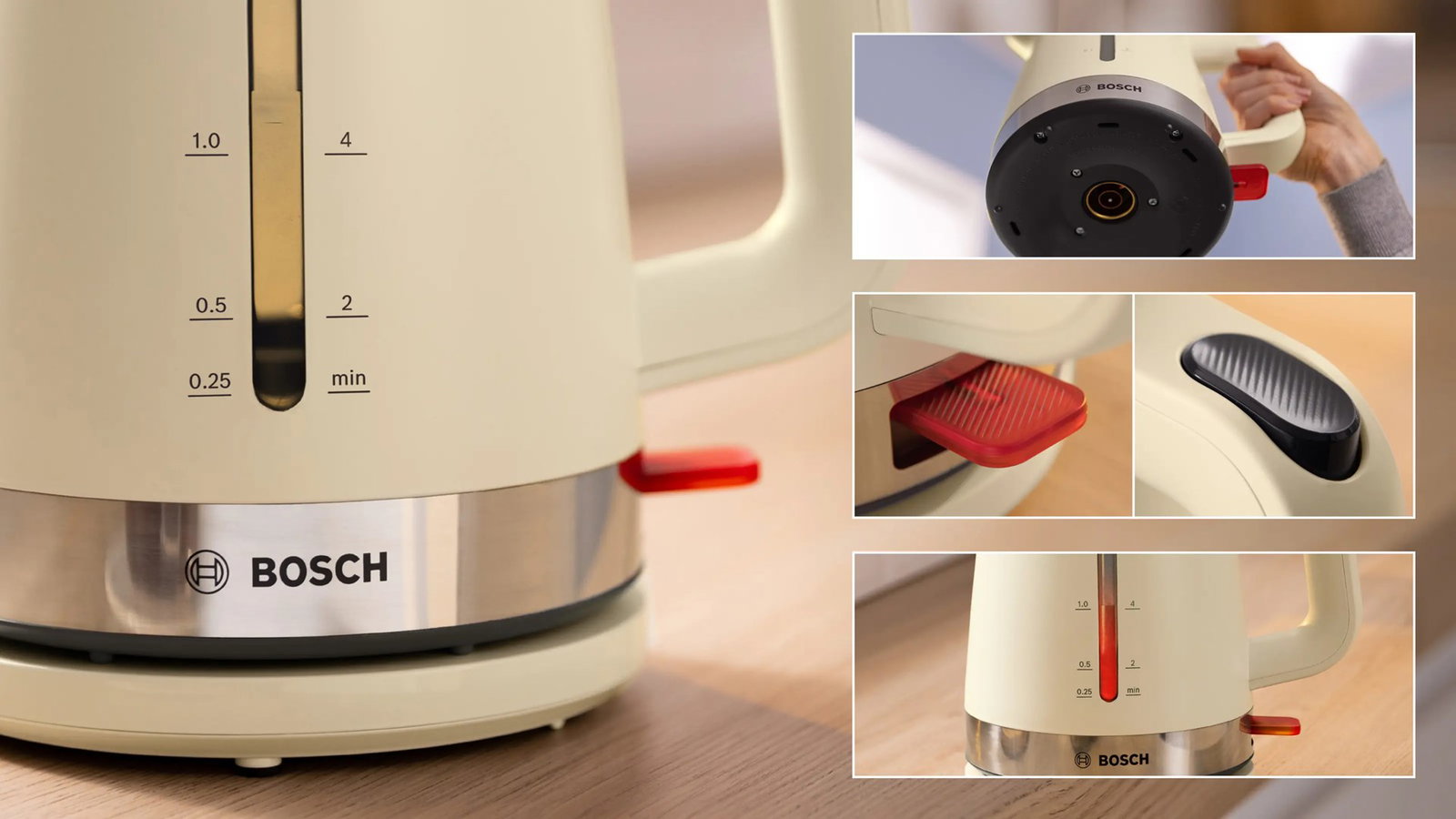 Bosch MyMoment electric kettle 1.7 L 2400 W Cream