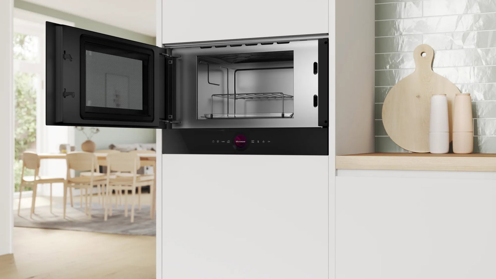 Bosch Serie 8 BER7321B1 microwave Black Solo microwave Built-in 21 L 900 W