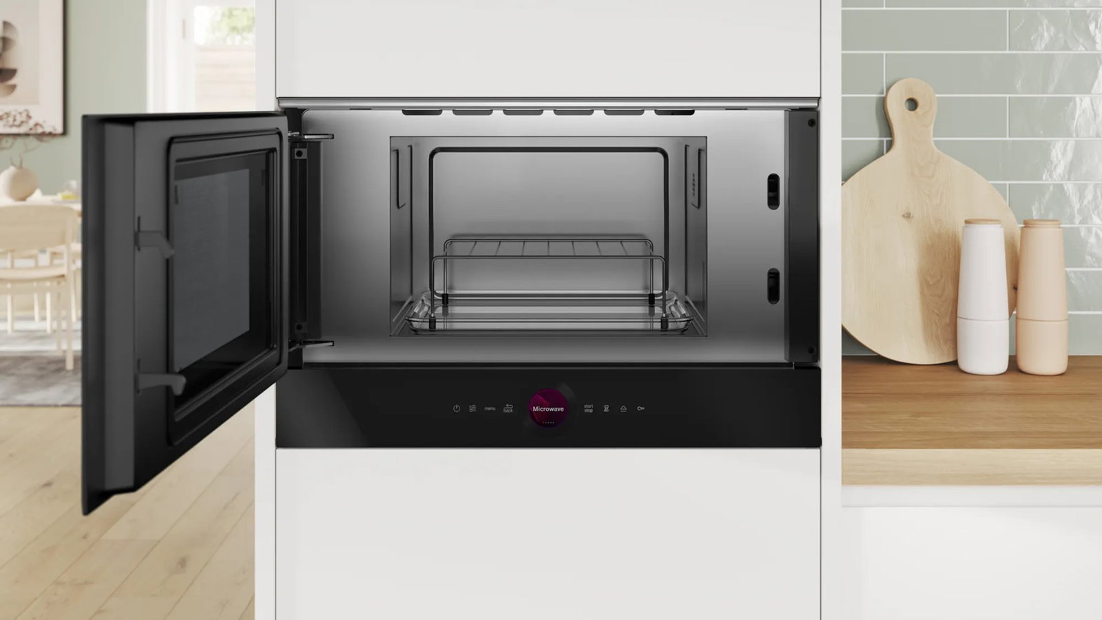 Bosch Serie 8 BER7321B1 microwave Black Solo microwave Built-in 21 L 900 W