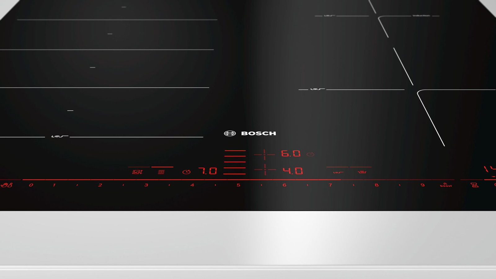 Bosch Serie 8 PXE601DC1E hob Black Built-in Zone induction hob 4 zone(s)