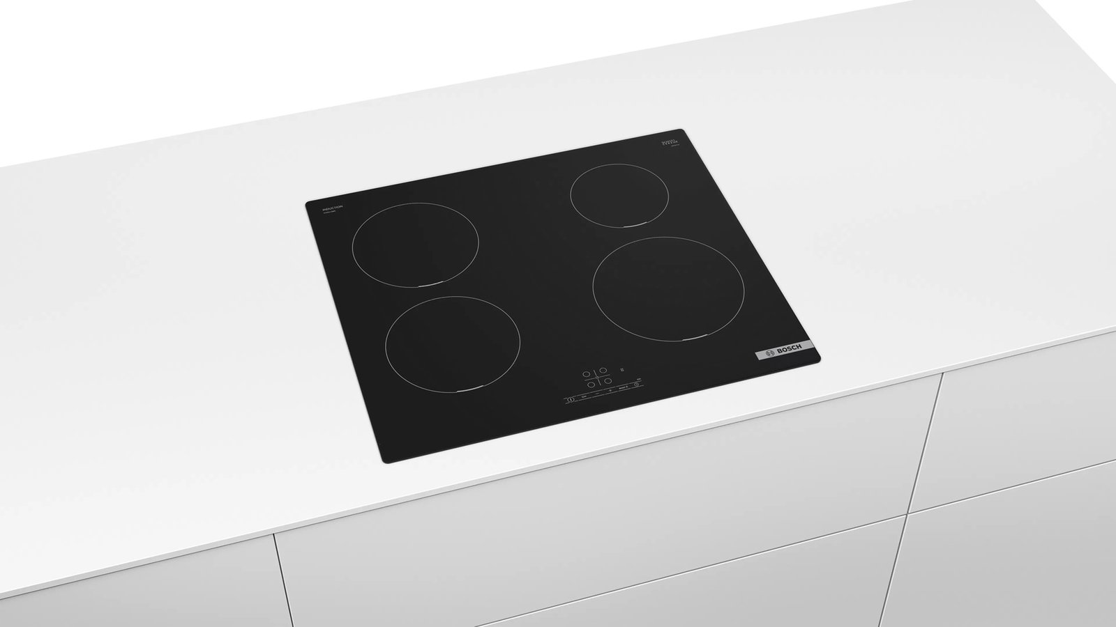 Bosch Serie 4 PUE611BB5D hob Black Built-in 59.2 cm Zone induction hob 4 zone(s)