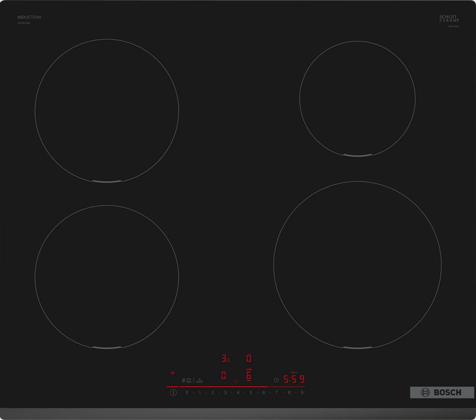 Bosch Serie 6 PIE631HB1E 60 cm 4-zone black built-in induction hob