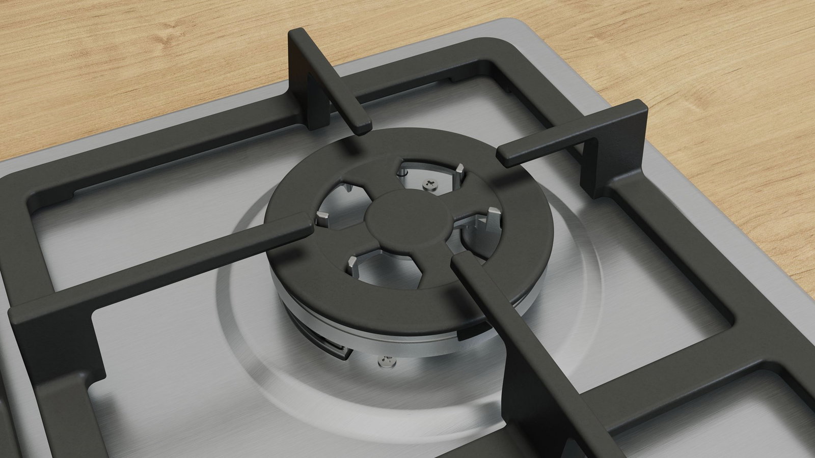 Bosch Serie 4 PGH6B5K90 hob Stainless steel Built-in 60 cm Gas 4 zone(s)