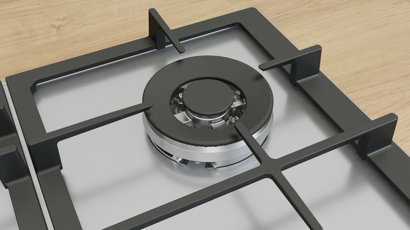 Bosch Serie 6 PCH6A5I90 hob Stainless steel Built-in 60 cm Gas 4 zone(s)