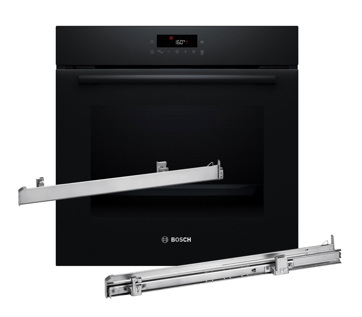 BOSCH Serie 2 HBA571BB4 oven 71 L 3600 W Black + BOSCH HEZ538000 guide rail
