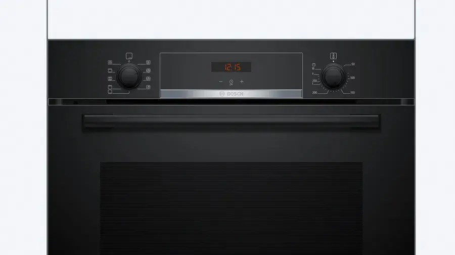 BOSCH HBA514BB3 oven + BOSCH HEZ538000 single-level telescopic runners