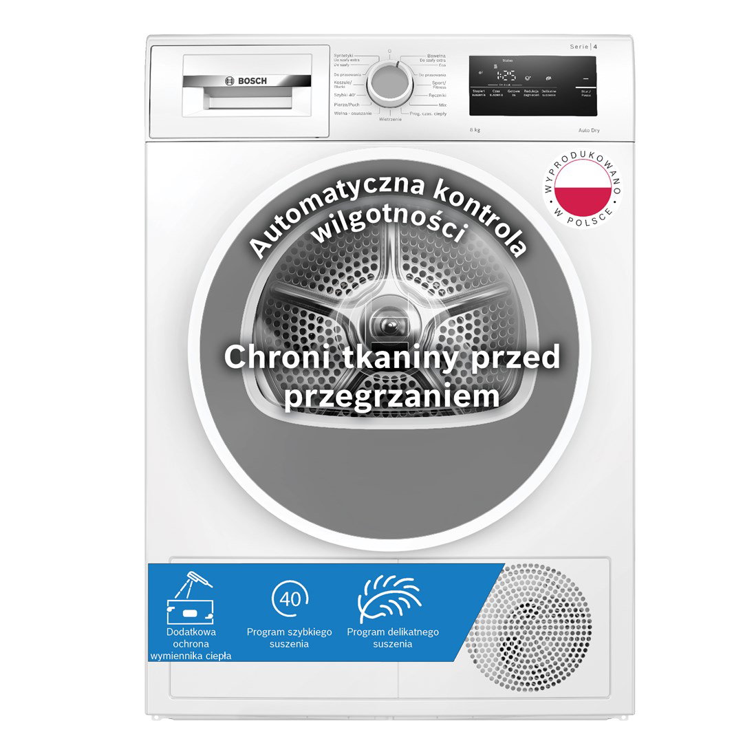 BOSCH WTH86277PL Heat pump clothes dryer 8kg White