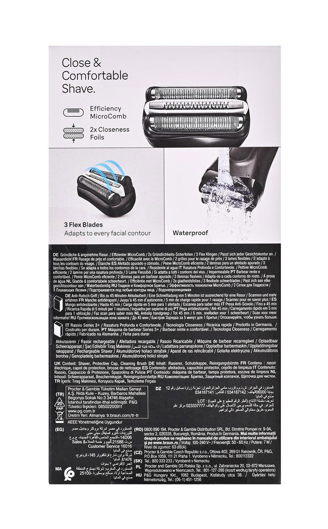 Braun Serie 3 3000S Foil shaver Grey