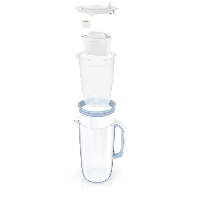 Brita Glass+ filter jug with 2 MaxtraPro PP cartridges (blue; 2.5 l)