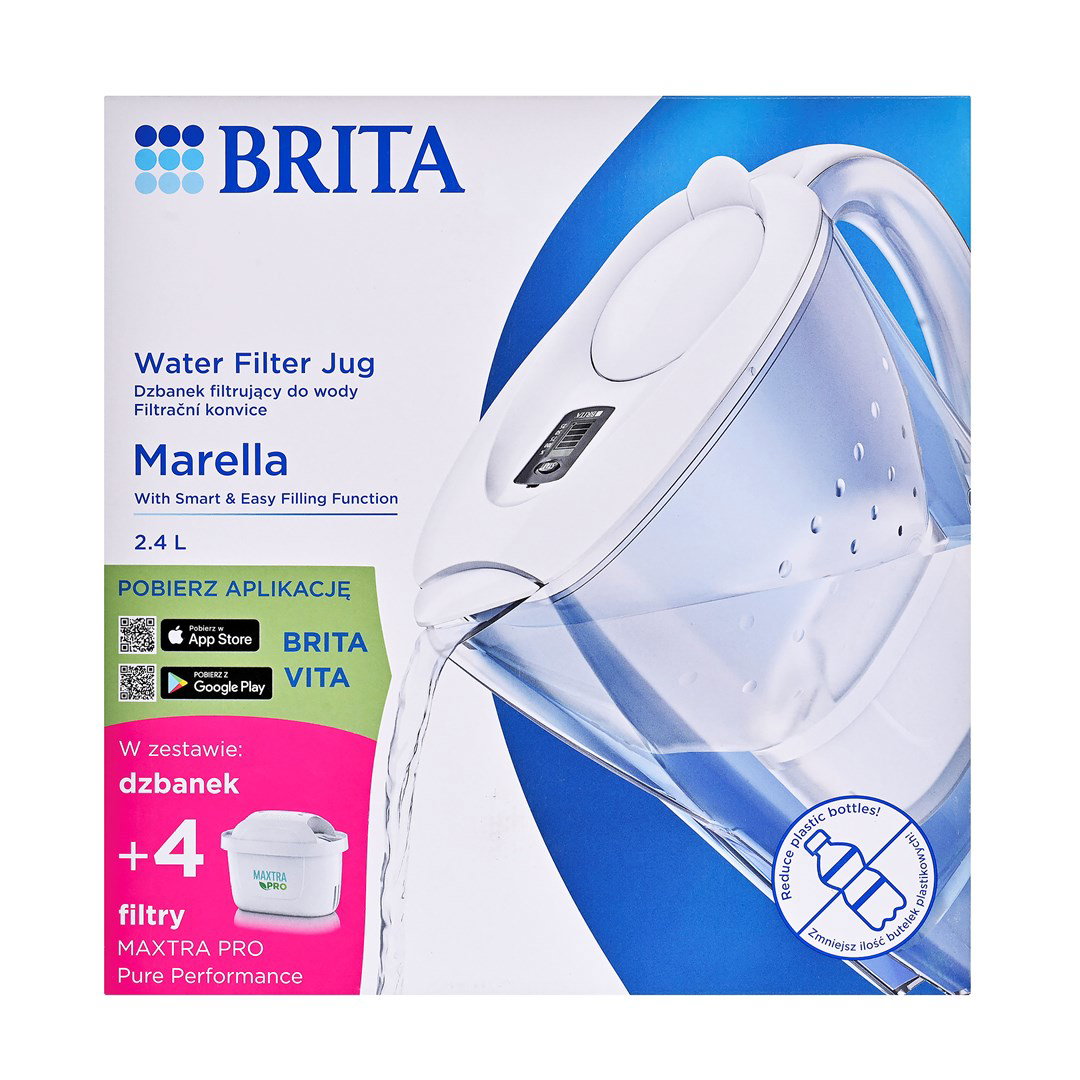 Brita Marella + 4 Maxtra Pro PP filter jug