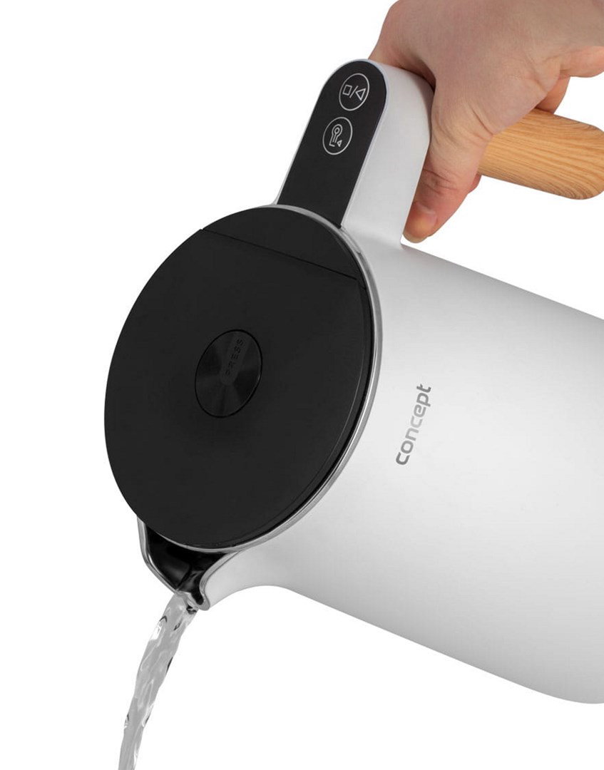 Stainless Steel Kettle White 1.5 l Salt & Pepper Concept RK3300