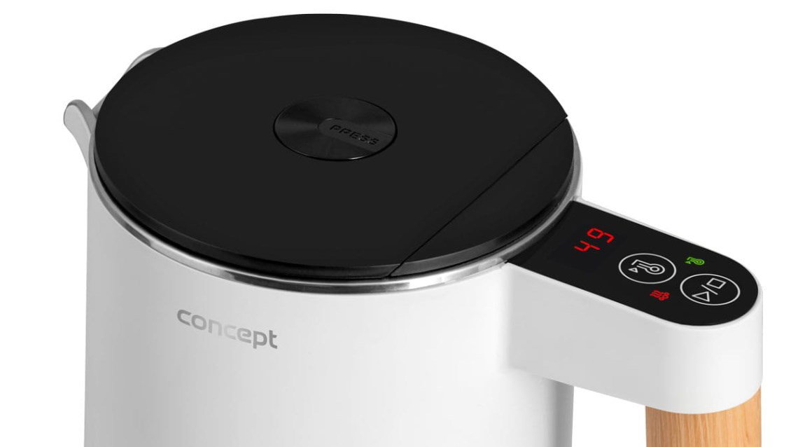 Stainless Steel Kettle White 1.5 l Salt & Pepper Concept RK3300