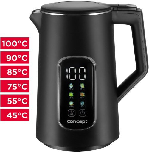 Concept RK-3385 Electric kettle 1.7 L 2200 W Black